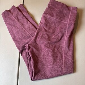 Women's Joy Lab Pink Purple Leggings Size L Inside Pocket Athleisure Yoga Luxe
